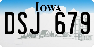 IA license plate DSJ679