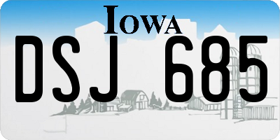 IA license plate DSJ685