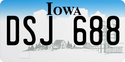 IA license plate DSJ688