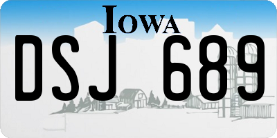 IA license plate DSJ689