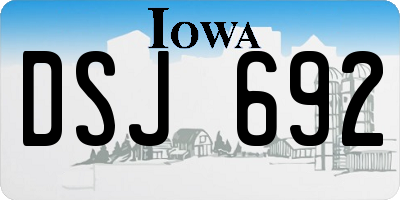 IA license plate DSJ692
