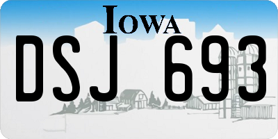 IA license plate DSJ693