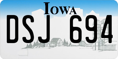 IA license plate DSJ694