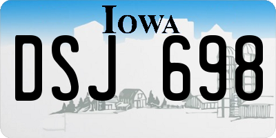 IA license plate DSJ698