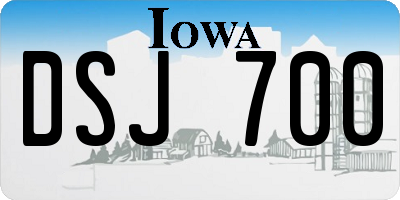 IA license plate DSJ700