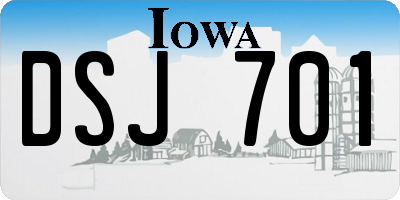 IA license plate DSJ701
