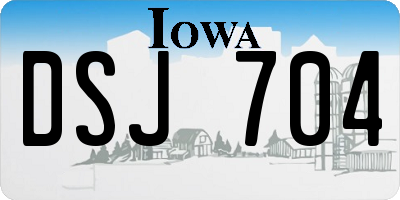 IA license plate DSJ704