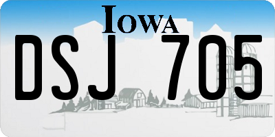 IA license plate DSJ705