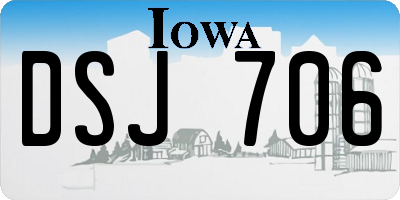 IA license plate DSJ706