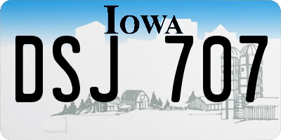 IA license plate DSJ707