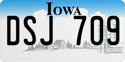 IA license plate DSJ709