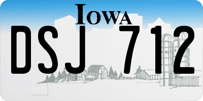 IA license plate DSJ712