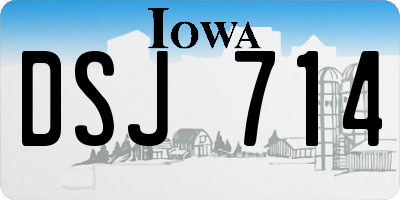 IA license plate DSJ714