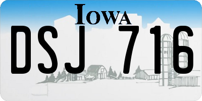 IA license plate DSJ716