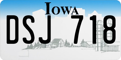 IA license plate DSJ718