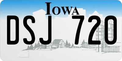 IA license plate DSJ720