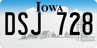 IA license plate DSJ728