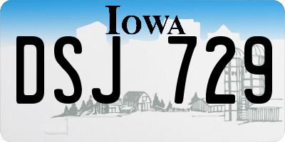 IA license plate DSJ729