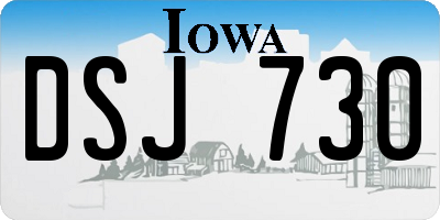 IA license plate DSJ730