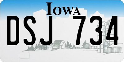 IA license plate DSJ734