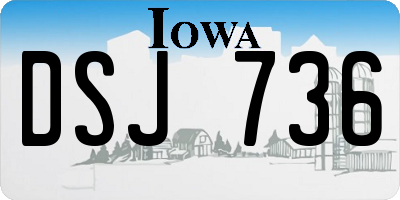 IA license plate DSJ736