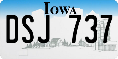 IA license plate DSJ737
