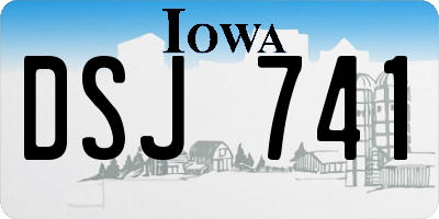 IA license plate DSJ741