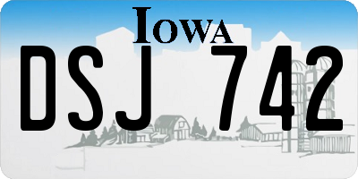 IA license plate DSJ742