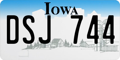 IA license plate DSJ744