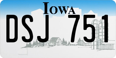 IA license plate DSJ751