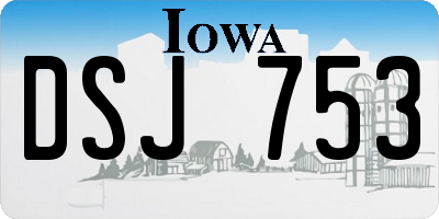IA license plate DSJ753