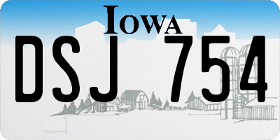 IA license plate DSJ754