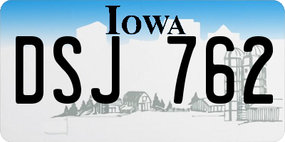 IA license plate DSJ762