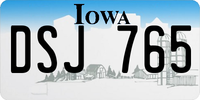 IA license plate DSJ765