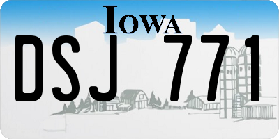 IA license plate DSJ771