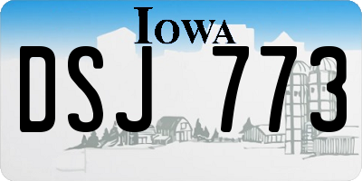 IA license plate DSJ773