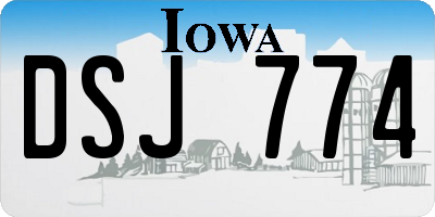 IA license plate DSJ774
