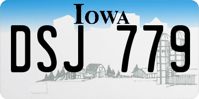 IA license plate DSJ779