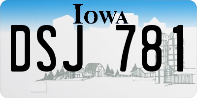 IA license plate DSJ781