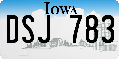 IA license plate DSJ783