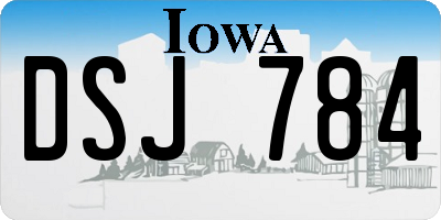IA license plate DSJ784