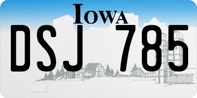 IA license plate DSJ785