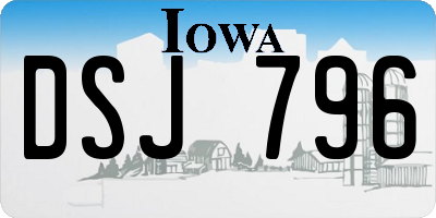 IA license plate DSJ796