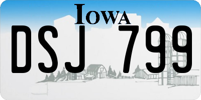 IA license plate DSJ799