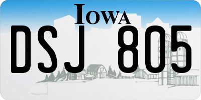 IA license plate DSJ805