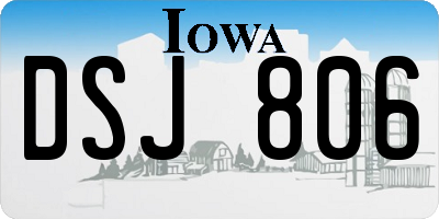 IA license plate DSJ806