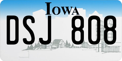 IA license plate DSJ808