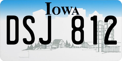IA license plate DSJ812