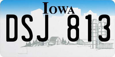 IA license plate DSJ813