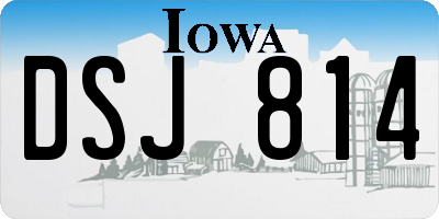 IA license plate DSJ814